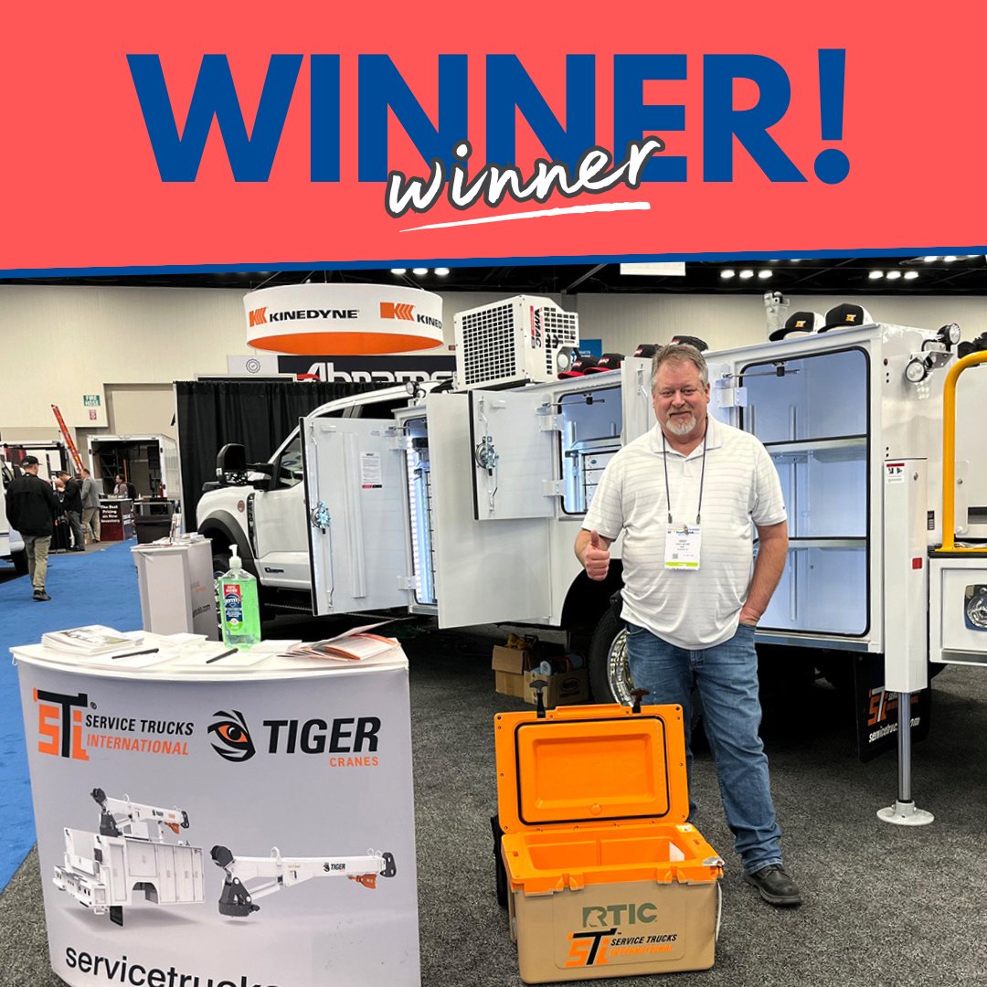 Another winner of a cooler at the #WTW2024 last week. Congrats to Kent with KMT! Thanks to all who stopped by our booth. It was a great show! #tradeshow #truckshow