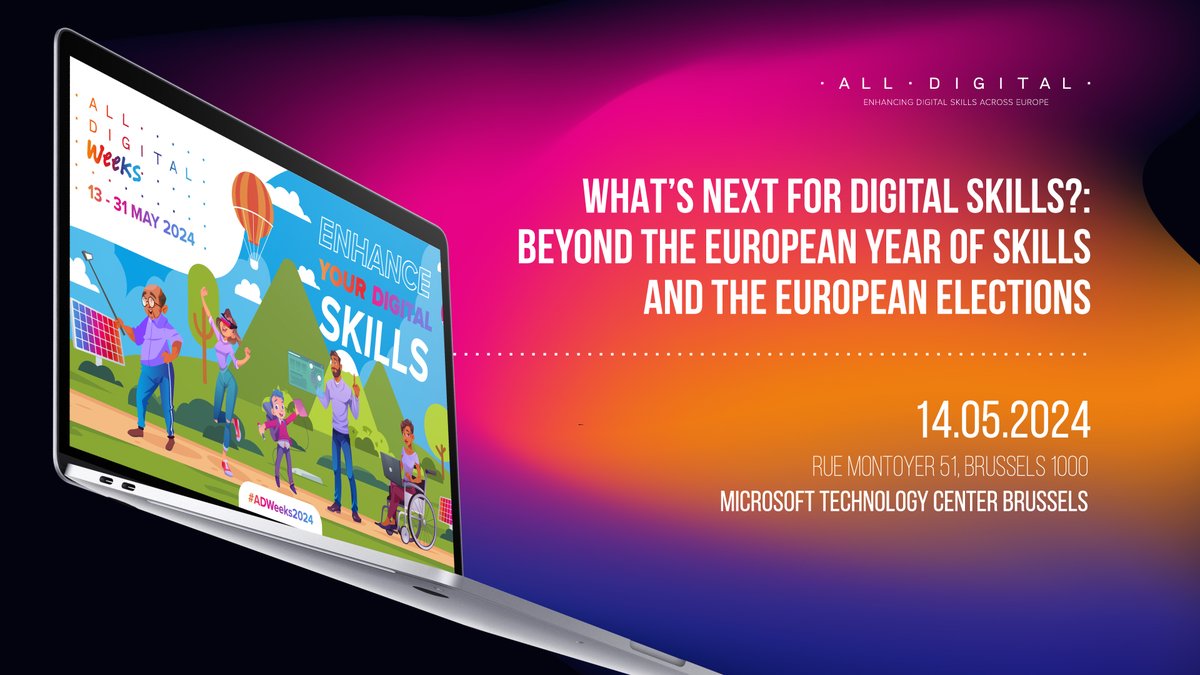 Join us for the #ADWeek2024 International Launch Event to discuss the future post-European Elections and delve into vital topics like Digital Skills, Equity, Entrepreneurship, and Cybersecurity with speakers from @MSEurope, @lllplatform and @EU_Commission . Don't miss out! Learn…