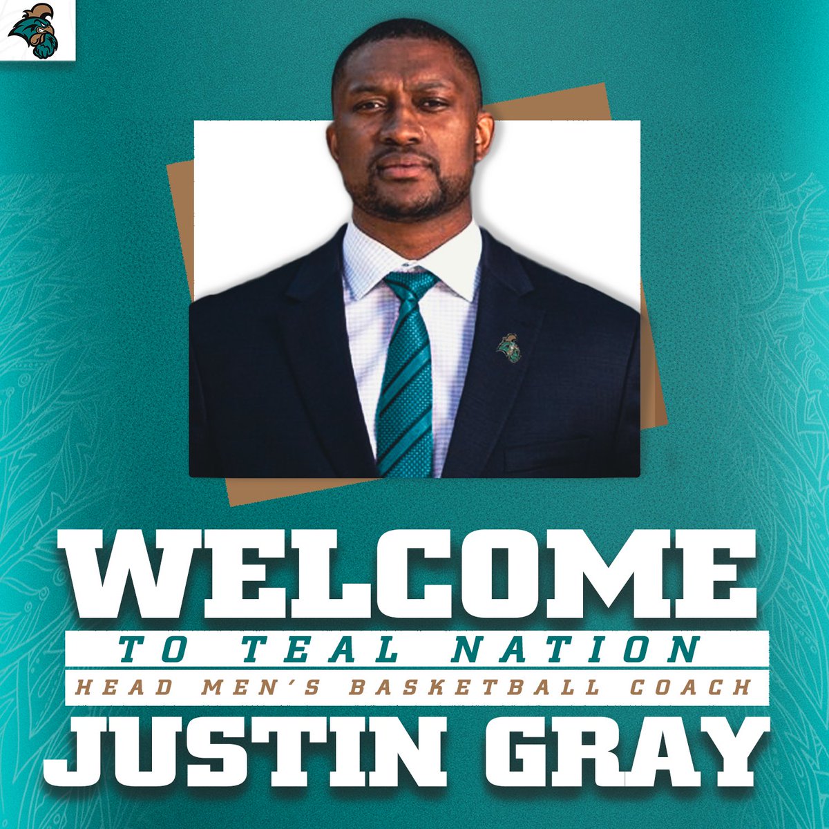 𝗔 𝗡𝗘𝗪 𝗘𝗥𝗔 🏀 Welcome to Teal Nation, @CoachJustinGray! 📰 goccusports.com/JustinGray