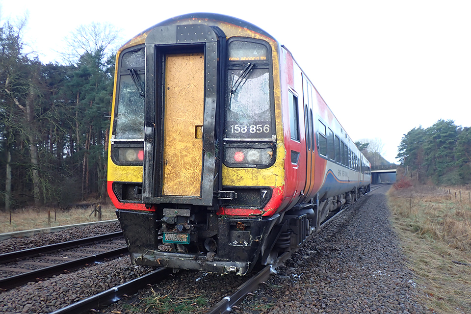 We’re investigating the derailment of a passenger train after it struck fallen trees near Thetford, Norfolk, 6 February 2024 gov.uk/government/new… #Derailment #Thetford #Norfolk