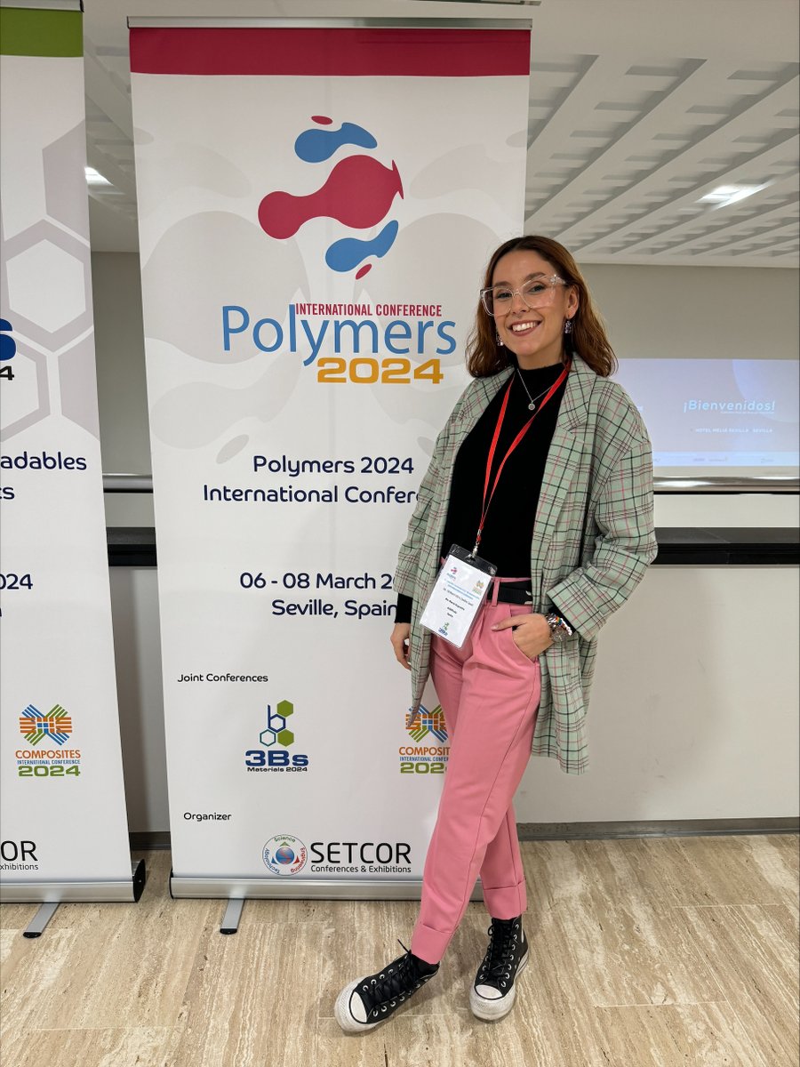 aimplas's tweet photo. Nuestros compañeros María Expósito y Antonio González estuvieron en las conferencias internacionales sobre #polímeros y #composites organizadas por @SETCORORG.

🟡 María estuvo presentando el proyecto #EXTRAVAL #Polymers2024, mientras que Antonio hizo lo propio con #BIOIGNITION. https://t.co/Jx0O0g4vGN