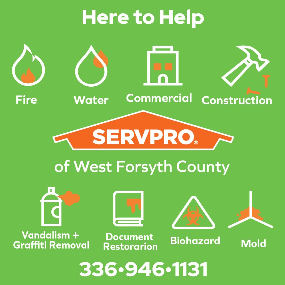 No one plans for a disaster, but you can prepare for one. We're #HeretoHelp if a disaster strikes your home or business. To learn more or to schedule a Free Assessment, give us a call 336-946-1131 or visit bit.ly/3v7XUH6 to learn more about our services. #SERVPRO