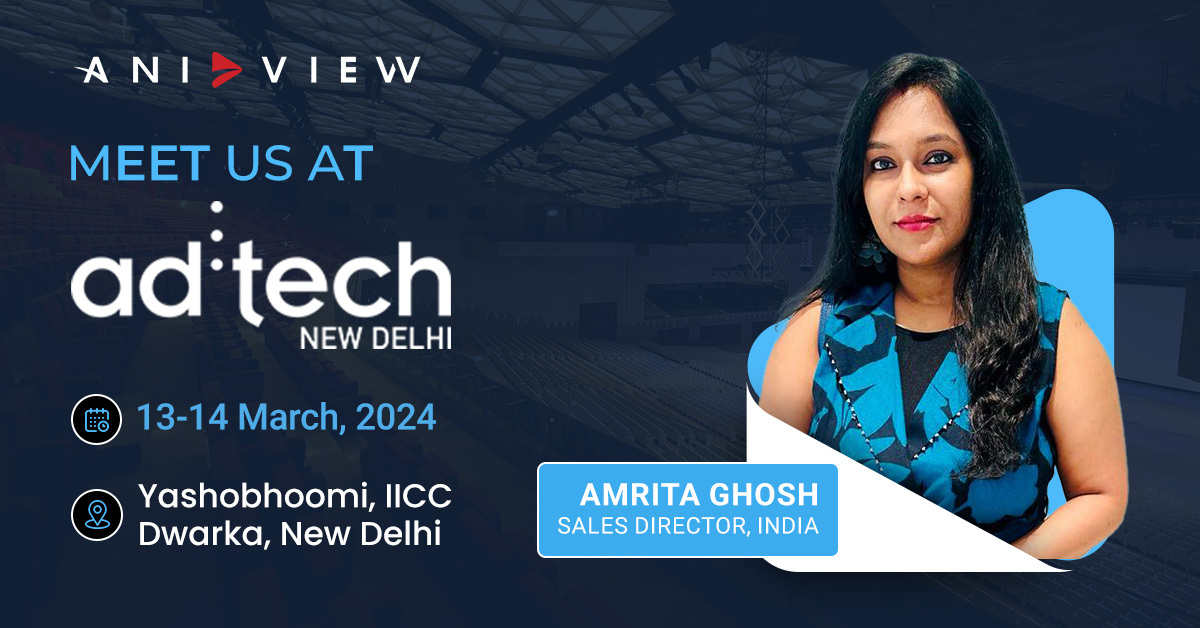 Join Amrita Ghosh at Ad Tech Delhi (March 13-14) and discover how Aniview is maximizing video ad revenue for Publishers across web, mobile, and CTV.

Book your meeting with Amrita today! aniview.com/meet-aniview-a…

#Aniview #adtech #AdTechDelhi #programmaticadvertising #videoads