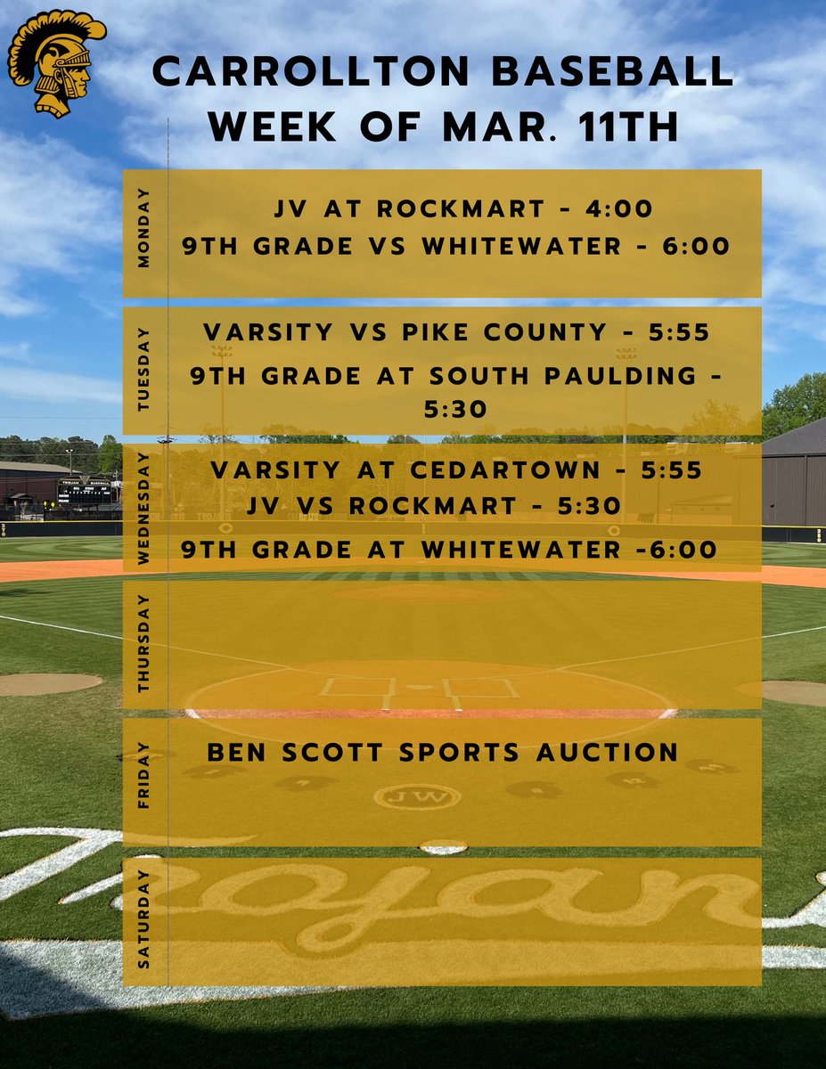 Carrollton Trojan Baseball tweet media