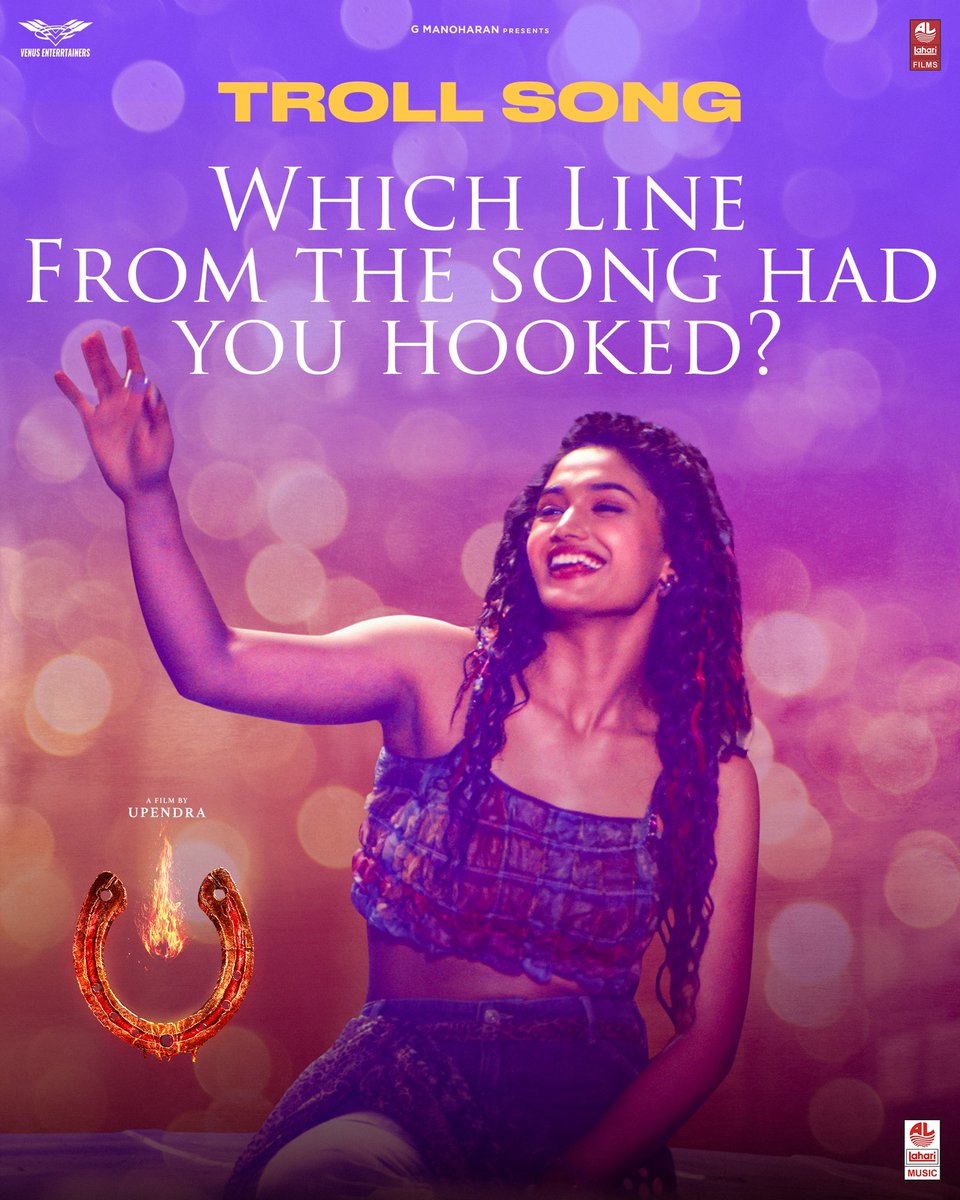 Which line from #TrollSong had you instantly hooked? 🤩 Share your favourite lyric and let's groove together to the beats that captivated us all ❤️‍🔥 #UIThemovie1stSingle🎶 bit.ly/UITheMovie_Tro… #UITheMovie #UppiDirects @nimmaupendra #GManoharan @Laharifilm @enterrtainers…