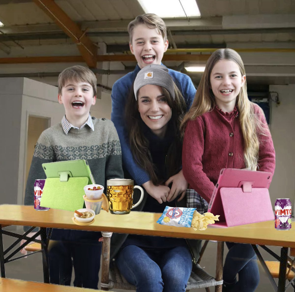 'My kids love wasting their weekends in industrial estate taprooms, just look at this totally normal picture of us from Saturday.'