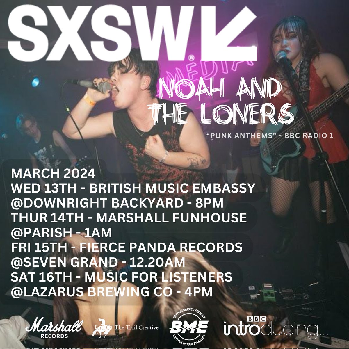 Missed connections and lost instruments but we got to
<a href="/sxsw/">SXSW</a> eventually.
Come catch us play if you are here in Texas x