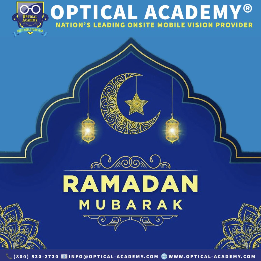 opticalacademy1's tweet image. Wishing you a Ramadan filled with blessings and peace from your Optical Academy Family. May this sacred month bring you joy and serenity. 💙🌙 Ramadan Mubarak!

#opticalacademy #wecometoyou #holiday #ramadan #ramadanmubarak #ramadankareem #manyblessings