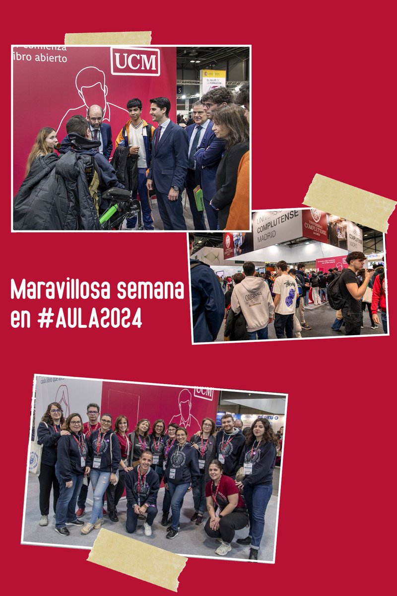 🙌 Un año más asistimos a la increíble semana de <a href="/FeriaAula/">AULA</a> <a href="/venalaComplu/">Ven a la Complutense</a> <a href="/unicomplutense/">Complutense</a>.

📰 Os lo cuenta <a href="/TribunaComplu/">Tribuna Complutense</a>: tribuna.ucm.es/news/la-complu…