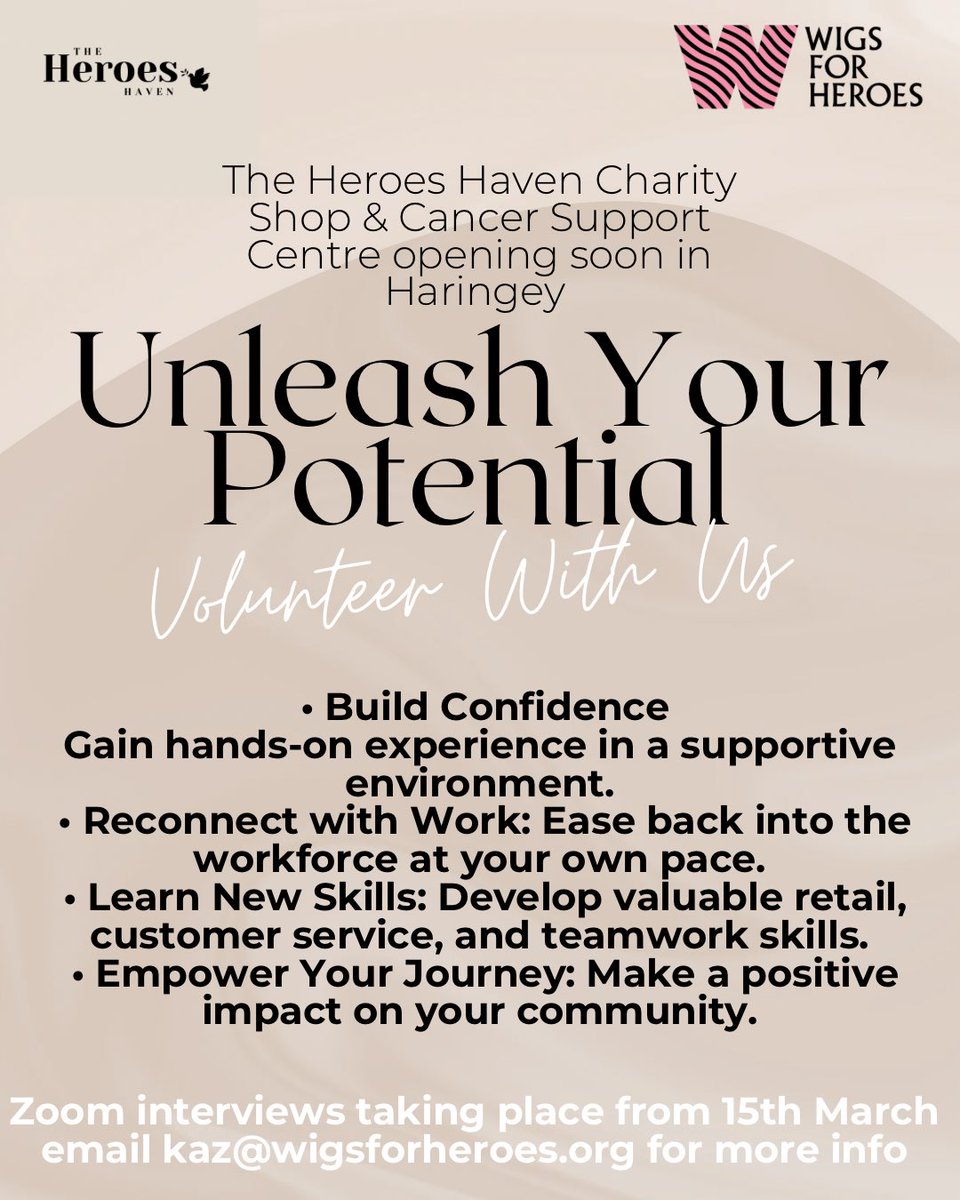 We are recruiting for a fabulous team of retail volunteers get in touch if you are able to dedicate a few hours a week ✨
