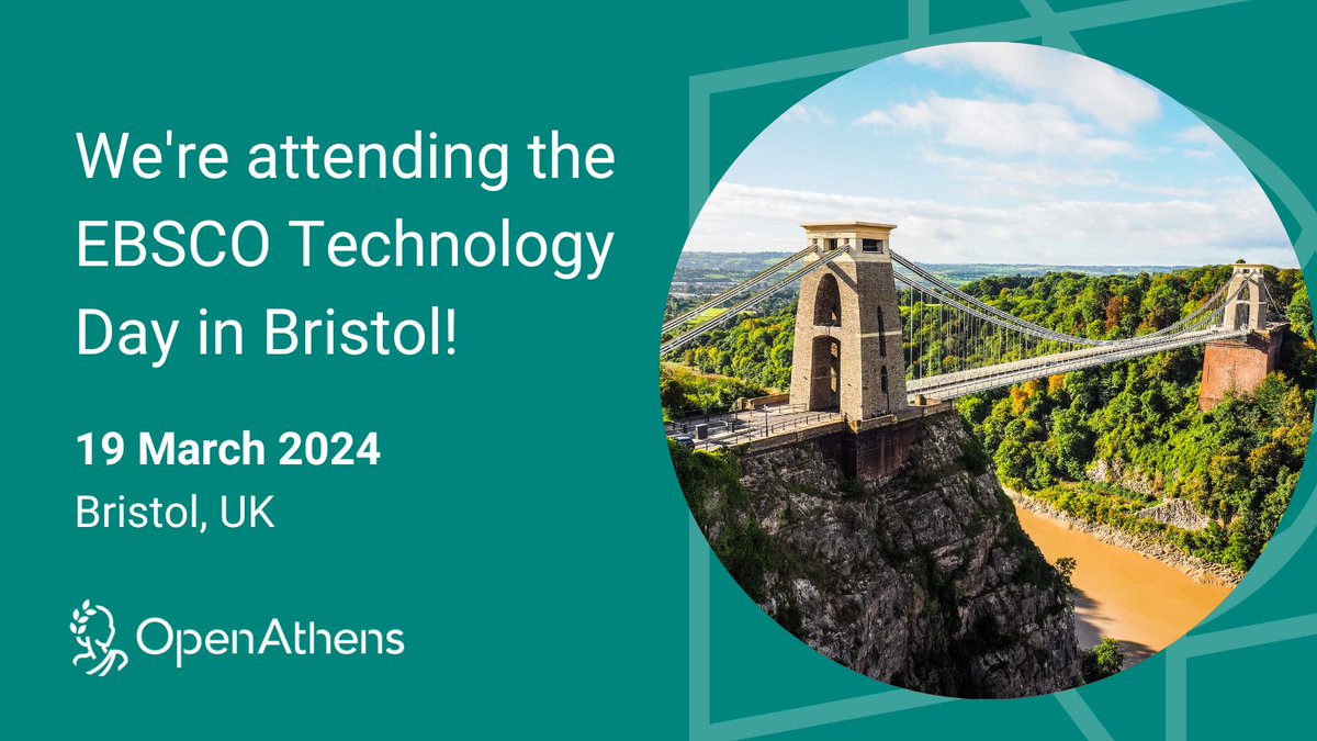 We're attending the @EBSCO Technology Day next week! Come along to hear from James Edwards, business development manager, talking about all thing OpenAthens. Find out more: openathens.net/events/ebsco-t…
