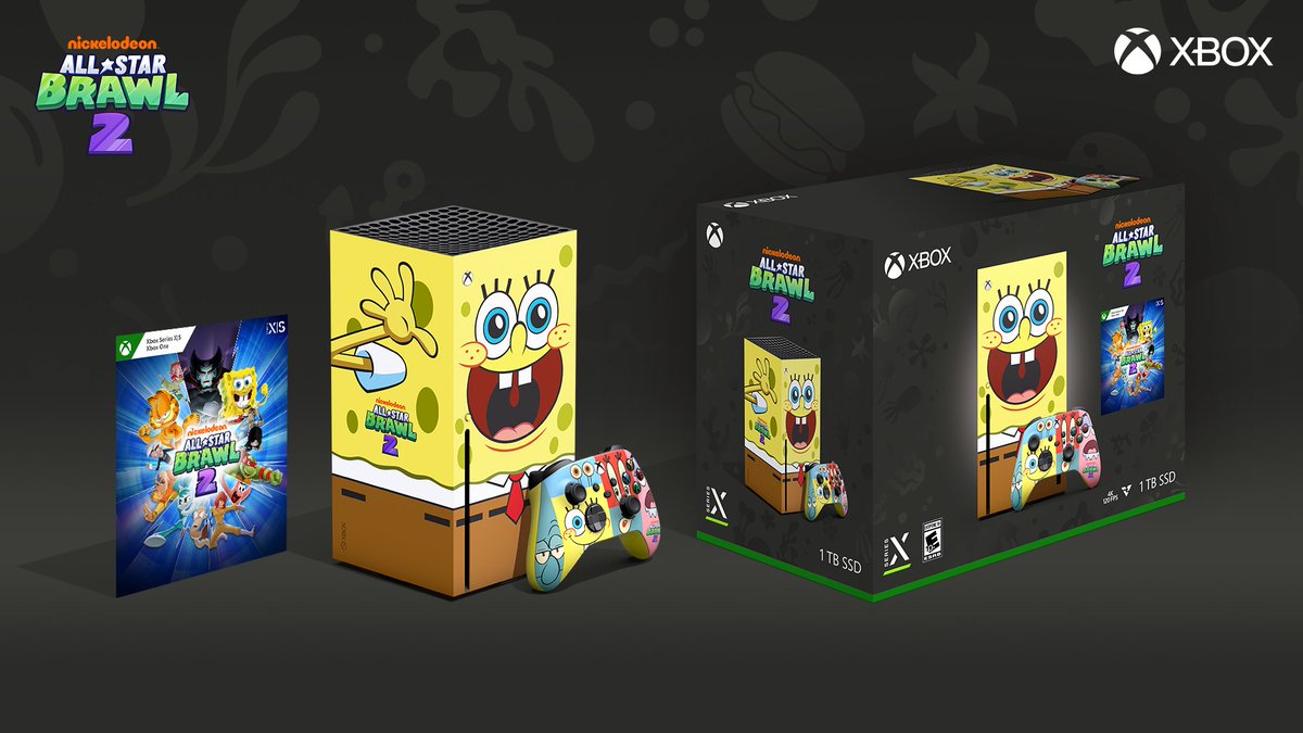 🧽 x 🎮 = gotta have it Follow and RT with #SpongeBobXboxSweepstakes for a chance to win a Special Edition @SpongeBob Xbox Series X, wireless controller, & @NickBrawlGame 2! Ages 18+. Ends 4/7/24. Rules: xbx.lv/3IwPRGN