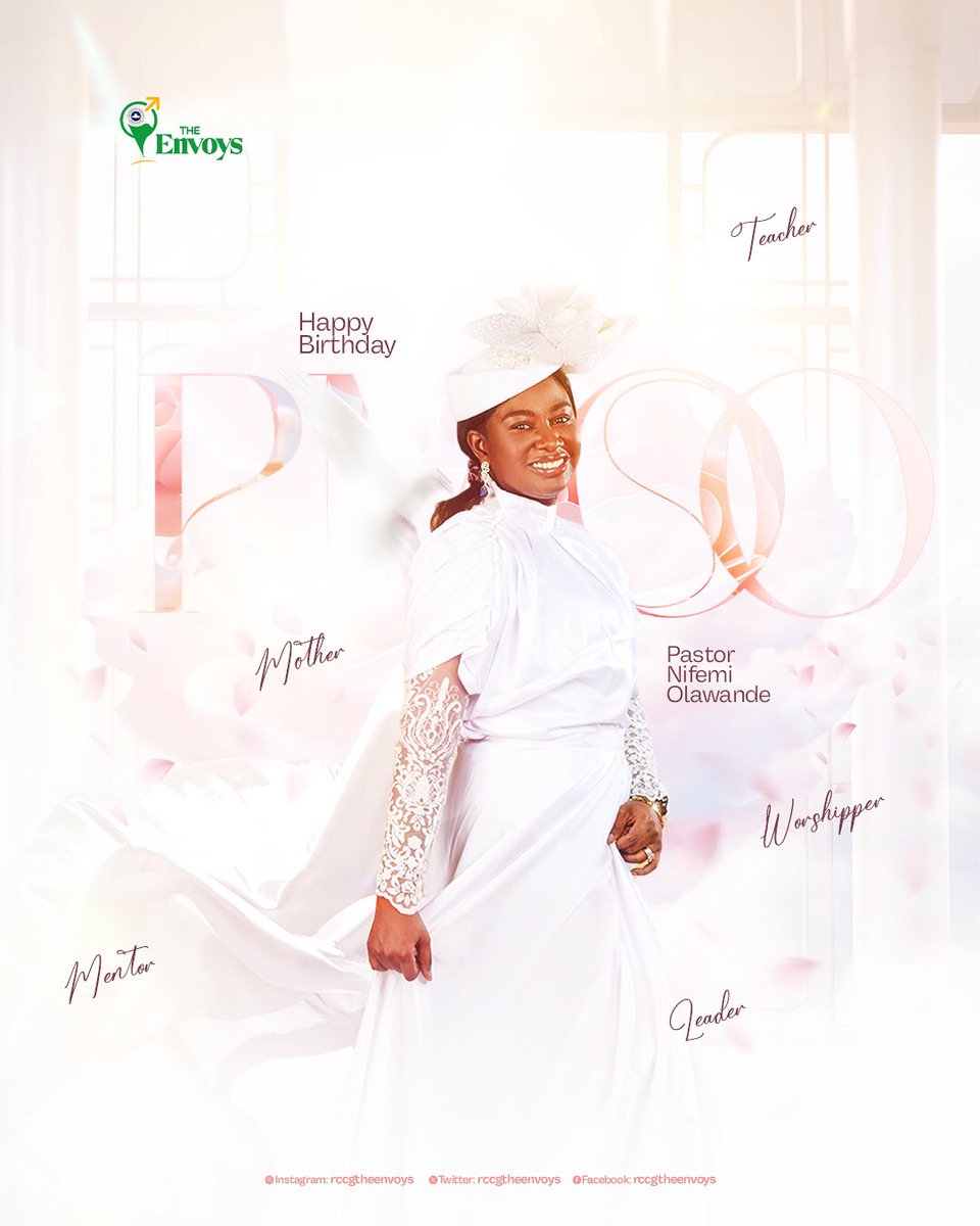rccgtheenvoys's tweet photo. Today, we celebrate a woman of humility, a loving mother, and a beacon of spirituality; our beloved Pastor Mrs. Oluwanifemi Olawande! Her grace, wisdom, and dedication inspire us all.
#happybirthday
#pmoo #happybirthdaypmoo https://t.co/UhC3gSibMq