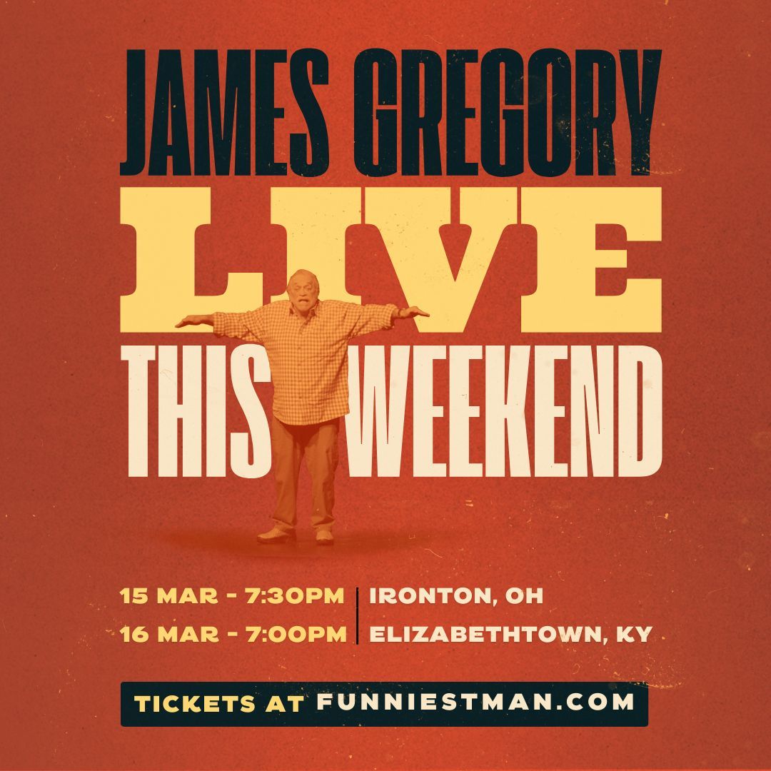 Ohio and Kentucky, get ready! See you this weekend! 

🎟️Get tickets and more tour dates at funniestman.com

#jamesgregory #standupcomedy #irontonohio #elizabethtown #comedyshow