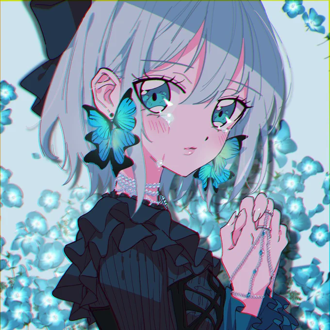 水色のイラスト 