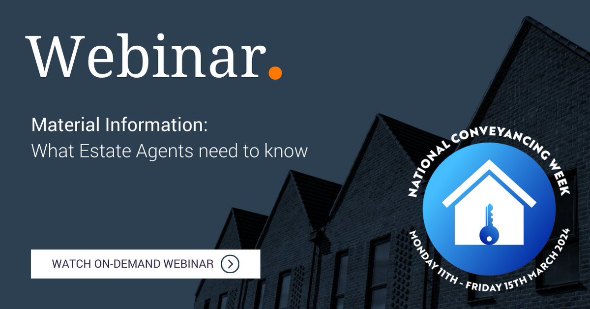 LandmarkEAS's tweet photo. Join Simon Birley from @LandmarkEAS and Rob Gurney, MD of @Ochresoft as they discuss the hot topic of #MaterialInformation and what it means for #EstateAgents.
📢 Watch our free on-demand webinar here > https://t.co/Ja58hFbLwX
#NatConveyWk2024 #LIGNatConveyWk2024 https://t.co/87sakq2tg5