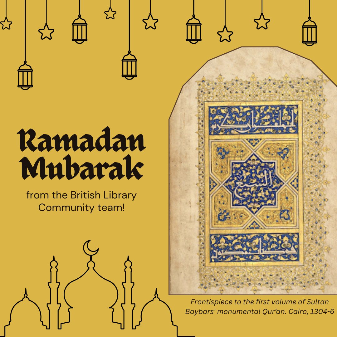 BL_Local's tweet image. Wishing you a blessed month filled with peace, unity and new discoveries. Ramadan Mubarak from all of us on the British Library Community team! #ramadanmubarak