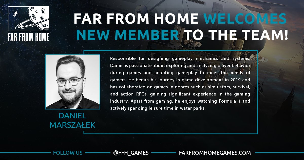 FFH_Games's tweet photo. At Far From Home, we are constantly trying to get a better understanding of player’s needs and behaviours. Daniel’s will help us to move forward in this direction - we hope it will allow us to create engaging and enjoyable gameplay experiences. Welcome Daniel!
#FFHTEAM https://t.co/Kq1nKw4cUS