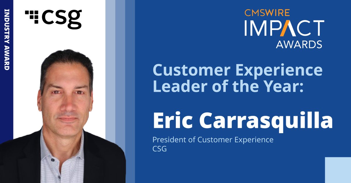 The word is out! Eric Carrasquilla, our president of #CustomerExperience, is @cmswire 2024 Customer Experience Leader of the Year 🥇 CMSWire''s most prestigious accolade recognizes his 'tireless efforts to improve the customer experience.' Learn more: spr.ly/6011k6xhW