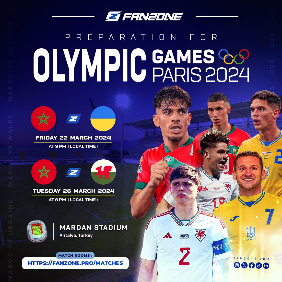 Fanzone_PRO's tweet photo. 🇲🇦 Morocco vs Ukraine 🇺🇦 
🇲🇦 Morocco vs Wales🏴󠁧󠁢󠁷󠁬󠁳󠁿 

Follow all the match news at: https://t.co/UmuGqFqEWQ

Deadline for media accreditation is 20 March 2024 at 18:00 GMT via the following links:

MATCH 1: https://t.co/5doB2KyBGd
MATCH 2: https://t.co/6L004DPGhg

#Fanzonepro #Maroc https://t.co/KmgjOcaLUj