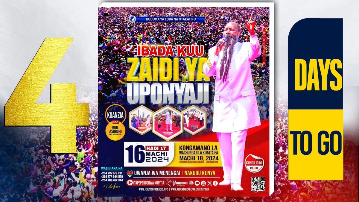 SharonnePurity's tweet photo. √ When you hear the LORD has called us to appear before HIM in Menengai 6, it's not joke!

Menengai 5 was massive and be sure this one will be historical!

Ensure you capture your hour of visitation.

#JourneyToMenengai6 https://t.co/MjrFIohy0t