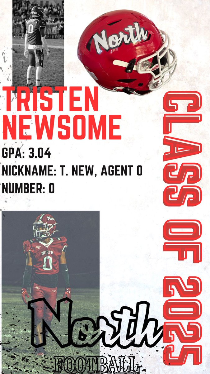 STUDENT ATHLETE OF THE WEEK “@newsome_tristen ” Keep up the great work in the classroom T New! #WeTheN⭕️RTH #BeLegendary WORK WINS 🚩🚩🚩