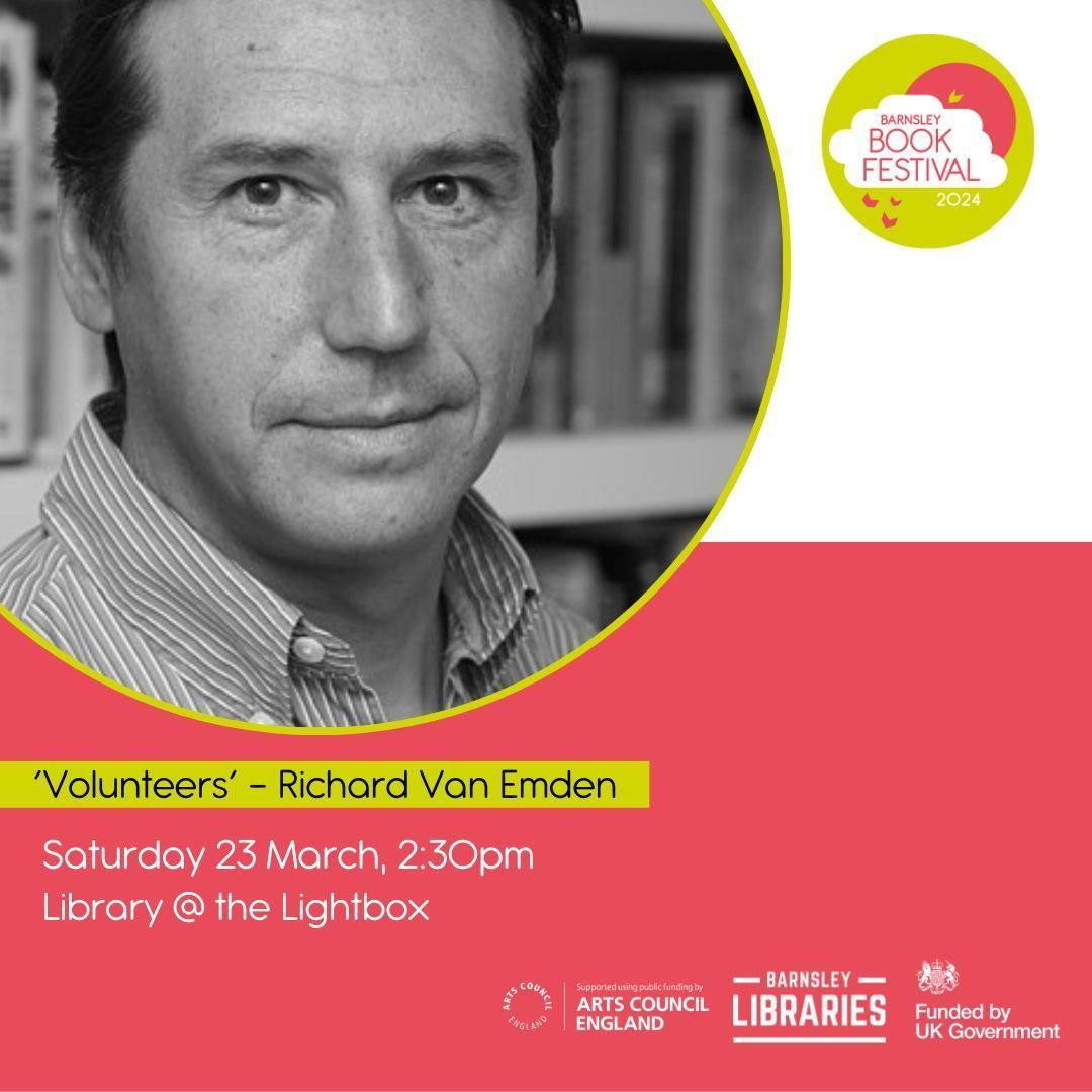 Taking place later this month! Join @richardvanemden for the talk 'Volunteers' which will be hosted by @BarnsleyLibs on Saturday 23 March @ 2:30pm 📖 Full details can be found here: buff.ly/3RPjmsO