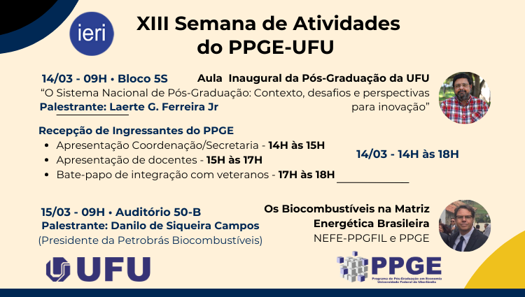 ppgeufu's tweet photo. Convidamos a todos(as) para participarem das atividades previstas para ocorrerem em Março e Abril de 2024. https://t.co/RDwpgh2J0n
