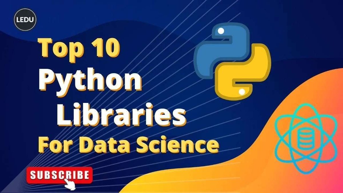 eduecosystem's tweet image. Learn about Top 10 Python Libraries for Data Science
Watch Now!
educationecosystem.com/education_ecos…
#PythonLibraries #DataScience #PythonProgramming #DataScienceTools #DataAnalysis #DataScienceCommunity #PythonDevelopment #DataScienceLibraries #DataAnalytics #PythonTech #edtech #python