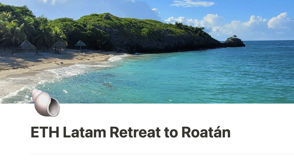 crisgarner's tweet photo. ETH LATAM SPS is coming this week at full speed, with an amazing lineup of speakers, side events, and a beach retreat 🏖️.  The culmination of work that started in 2022, can't be more grateful to @EthKipu for believing in a region that usually is left behind, and @EthereumHN for hosting. So much education and onboarding have happened already that ETH LATAM SPS has succeeded even without the conference starting. LFG 🌄