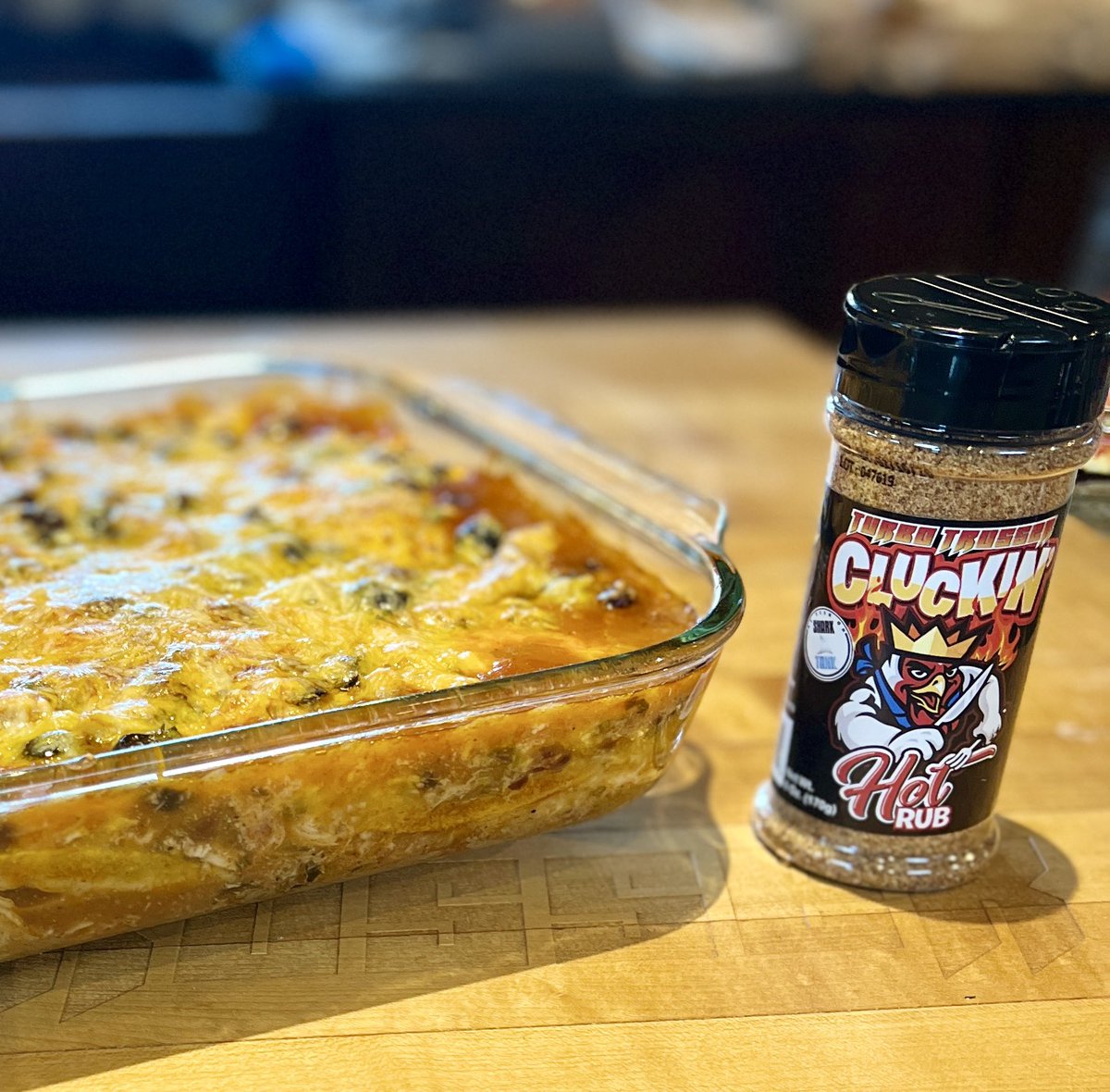 Elevate your enchilada casserole with our Turbo Trusser Cluckin' Hot Rub! 🔥 Transform ordinary into extraordinary. #SpiceItUp #FlavorBoost #CookingEssentials 🌶️