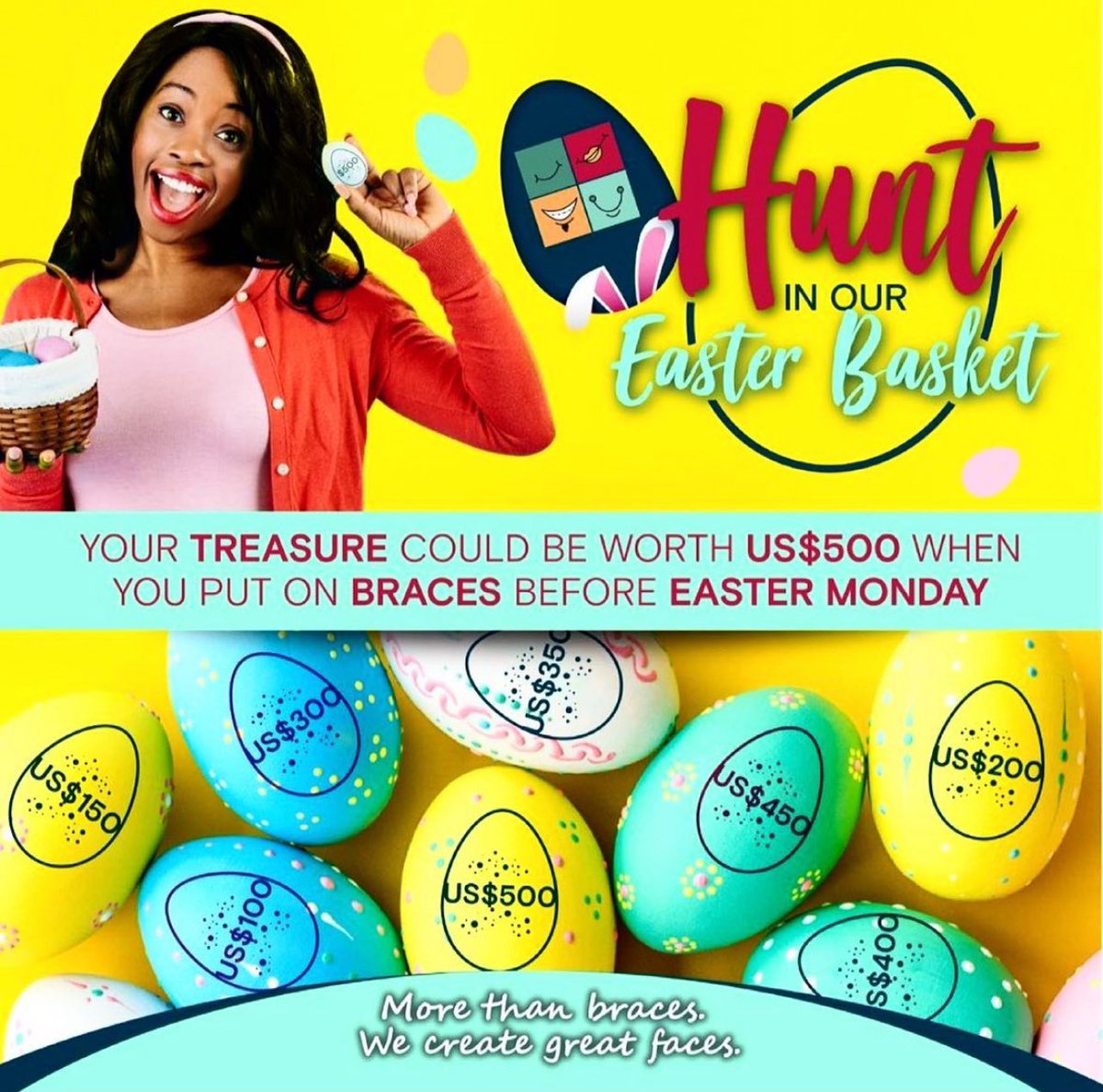 🐰 It’s that time again!! Come in and crack open one of our Easter eggs 🪺🐰You could win up to $500 USD off your treatment fee!

#alignorthodontics #easter #easterbonding #getyourbraceson #greatfaces #extraordinarysmiles #drlaw #ladymusgrave #kingstonorthodontics #explorepage