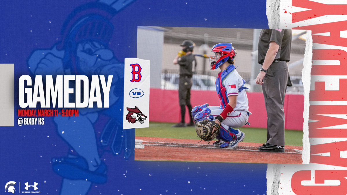 GAMEDAY⚾️ The Spartans will host Capitol Hill today at 5:00pm. JV Blue: @ Collinsville, 5:00pm JV White: vs Sapulpa, 7:00pm JV Red: @ Bartlesville, 5:00pm