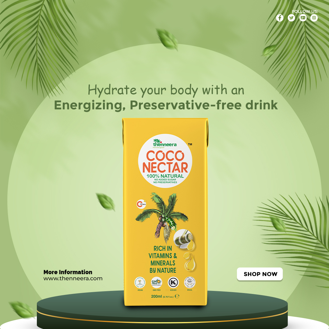 Sip into pure refreshment with Coco Nectar – your preservative-free drink! 🌴🥤 Immerse yourself in the natural goodness of coconut, where every drop is a taste of freshness. Indulge guilt-free in a beverage that's as pure as it gets. #CocoNectar #PreservativeFree