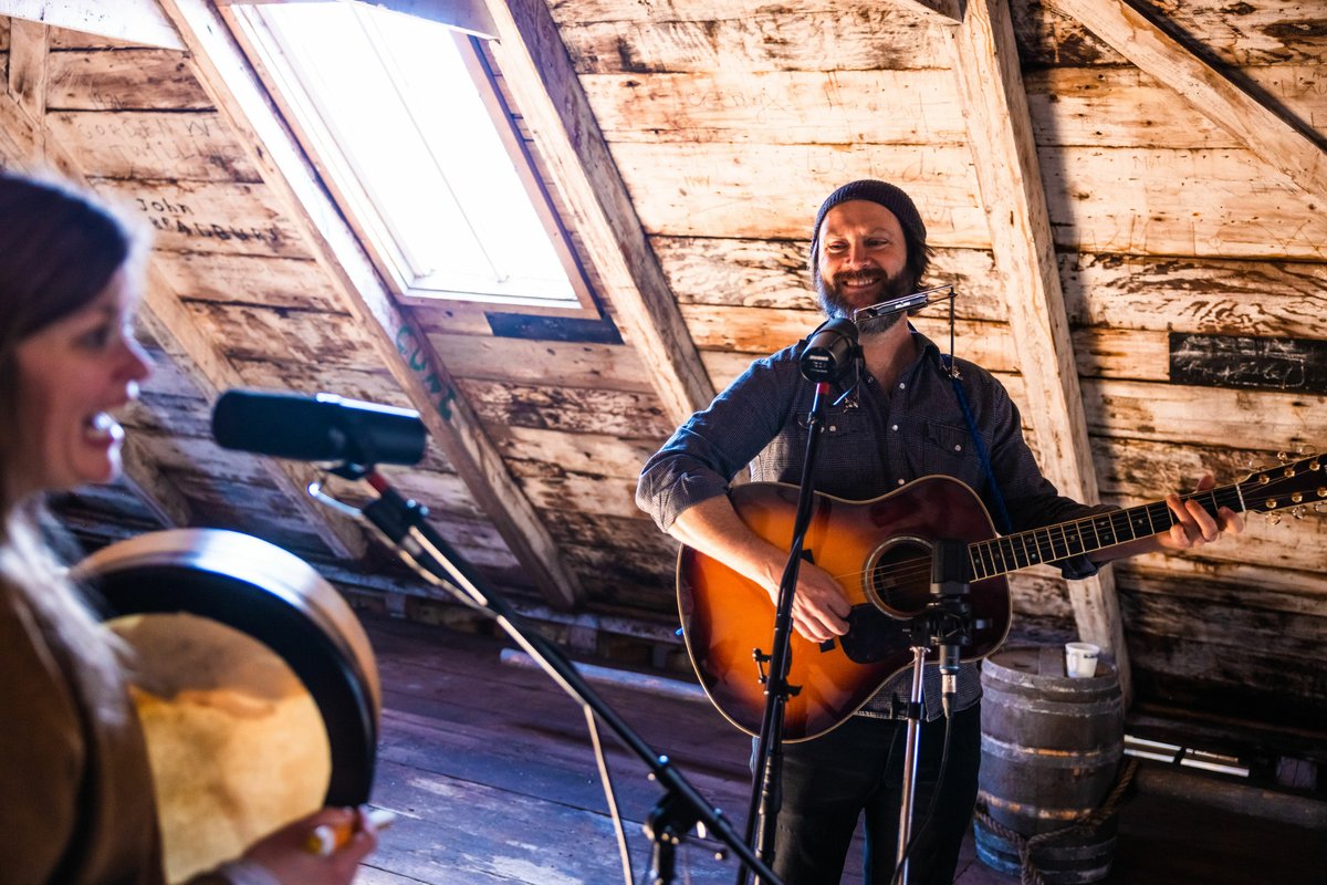 Taken during the recording of The Battle Harbour Sessions featuring Sherman Downey and Geraldine Hollett during their stay in Battle Harbour! 📸 Tom Cochrane Photo. Thank you for your visit- stay tuned for what’s next on our event calendar! battleharbour.com/events/