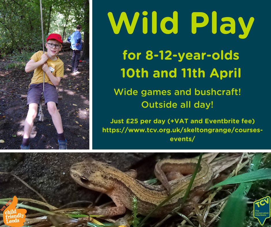 Swing into spring with a Wild Play Day at Skelton Grange! eventbrite.co.uk/e/wild-play-da… #JoinInFeelGood #bushcraft #OutdoorsAllDay