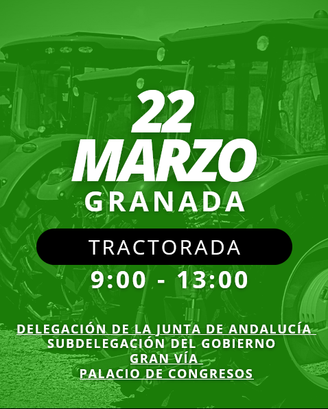 AsajaNacional's tweet image. 22 MZ cita en #Granada en #UnidadDeAcción. 
Las #OPAs exigen a las autoridades que se sienten a negociar para resolver un problema de estado
#SiElCampoPara #LaCiudadNo come
movilizaciones.asaja.com/granada/