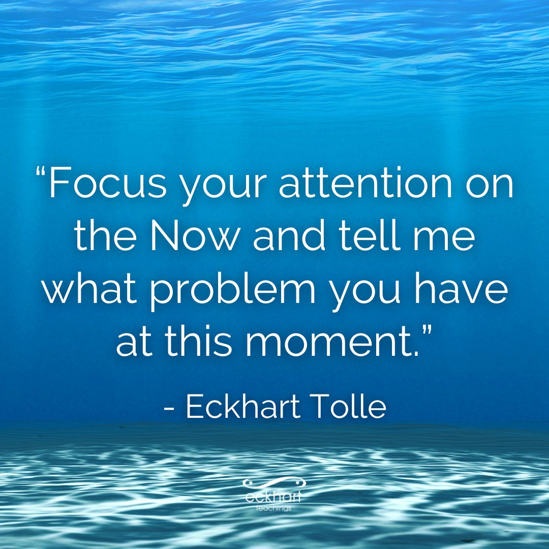 EckhartTolle's tweet photo. “Focus your attention on the Now and tell me what problem you have at this moment.” - Eckhart Tolle https://t.co/1xxh1waxPT