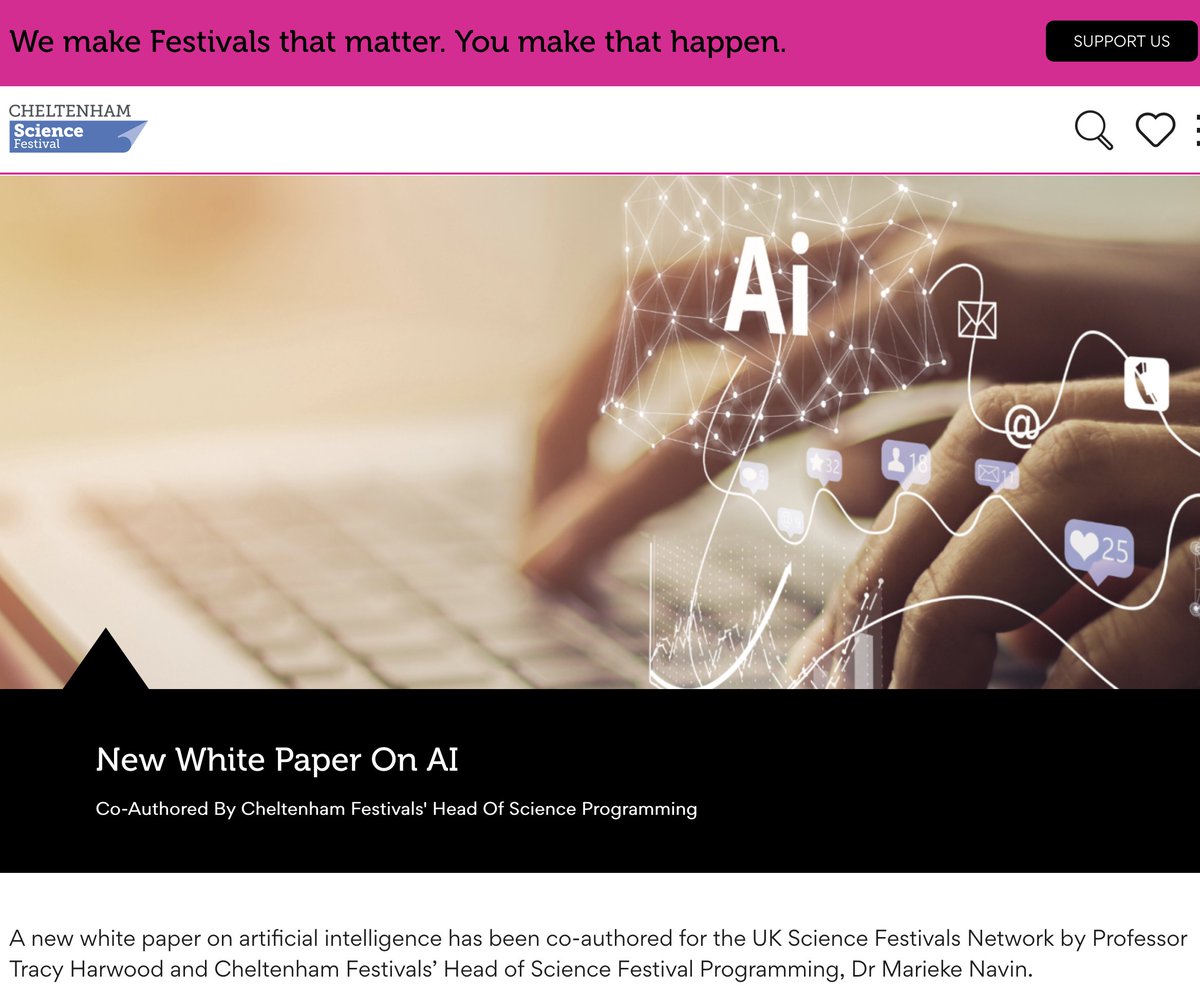 Tracy Harwood (@tgharwood) on Twitter photo Such an interesting discussion w/ <a href="/cheltfestivals/">Cheltenham Festivals</a> Dr Marieke Navin & participants <a href="/BritSciAssoc/">British Science Association</a> #UKSFN conference, great write-up here + link to white paper > cheltenhamfestivals.com/science/news/n… <a href="/dmuleicester/">dmuleicester</a> <a href="/DMU_CEM/">DMU CEM</a> <a href="/ArtAIFestival/">Art-AI Festival</a> #AI Such an interesting discussion w/ <a href="/cheltfestivals/">Cheltenham Festivals</a> Dr Marieke Navin & participants <a href="/BritSciAssoc/">British Science Association</a> #UKSFN conference, great write-up here + link to white paper > cheltenhamfestivals.com/science/news/n… <a href="/dmuleicester/">dmuleicester</a> <a href="/DMU_CEM/">DMU CEM</a> <a href="/ArtAIFestival/">Art-AI Festival</a> #AI