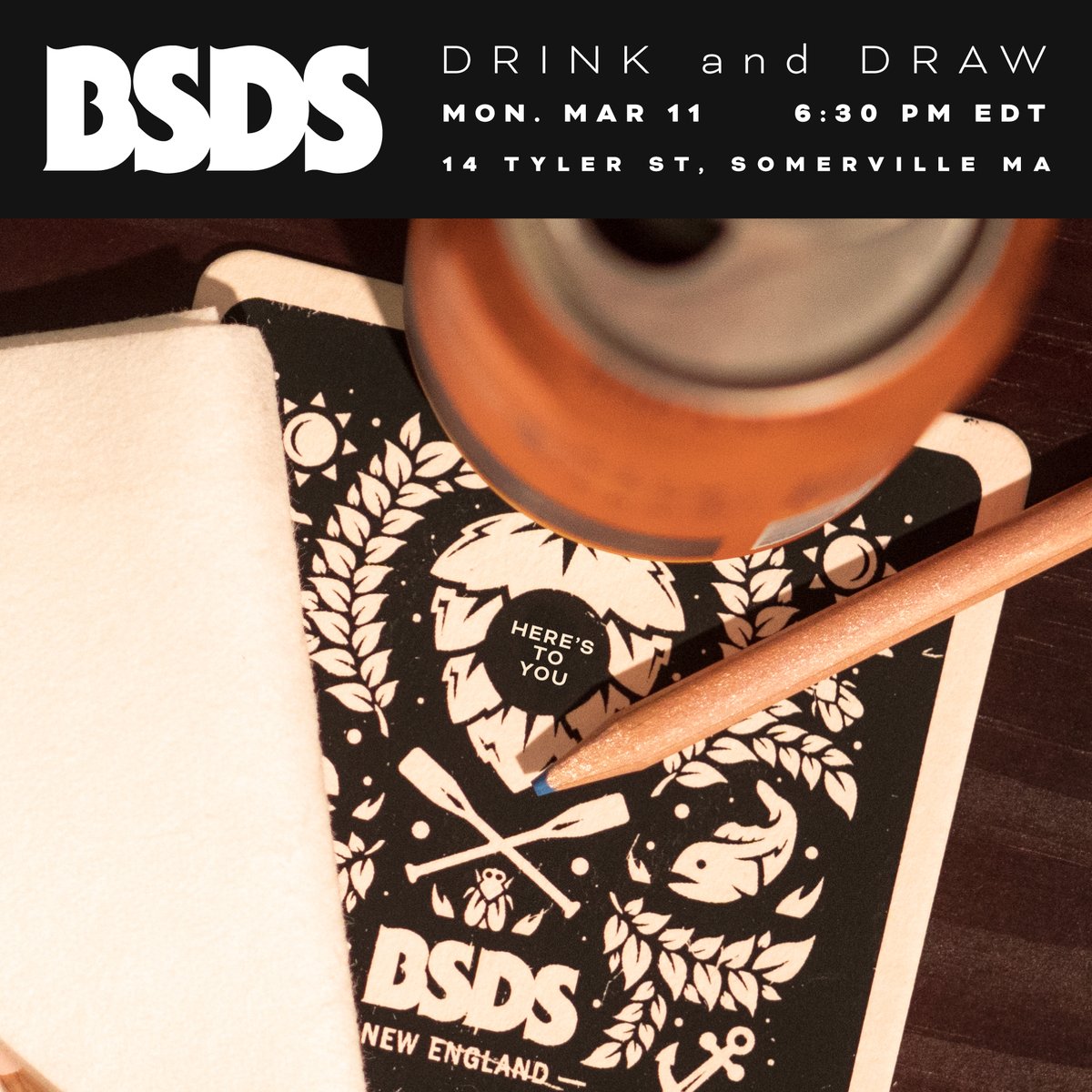 I haven't posted about these in a while, but I'm hosting the last planned @BSDS_co Drink and Draw tonight at @AeronautBrewing. If you're in the area, come hang out and have a good time with us one more time. Drink, draw, and be merry. ✏️