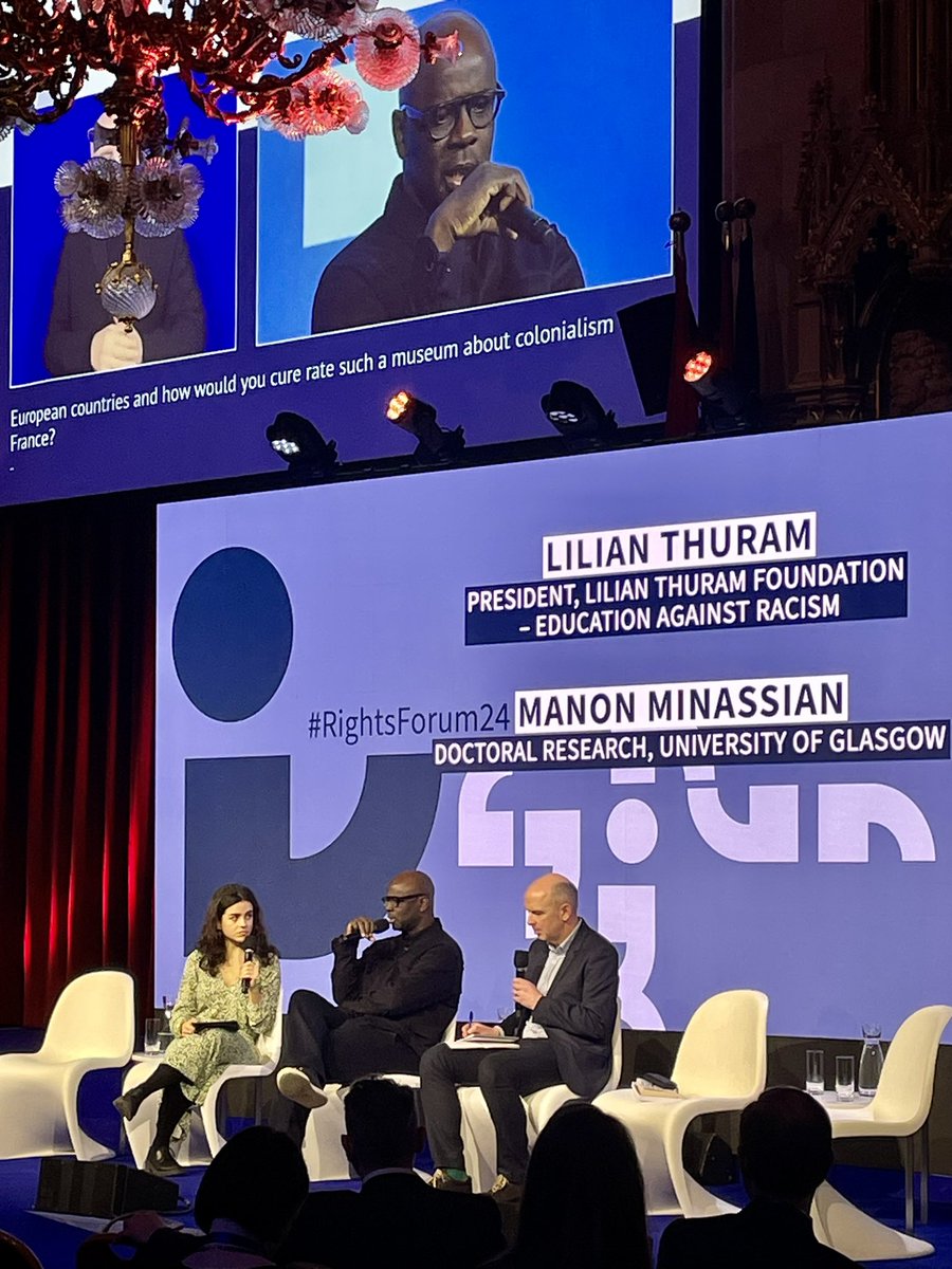 Football all over the #RightsForum24 here in Vienna: Lilian #Thuram talked about colonialism &amp;education against #racism.
Before <a href="/annefrankhouse/">Anne Frank House</a> held an inspiring session on Tackling antisemitism in football.
<a href="/UEFA/">UEFA</a> follows with a masterclass on social&amp; environmental sustainability