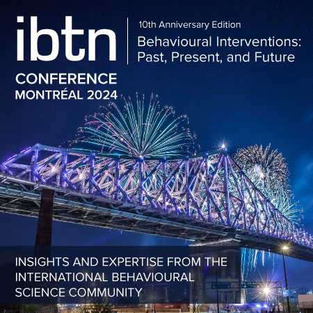 IBTN 2024 Conference Our 10th anniversary edition! 🎉🎉 It's going to be *huge* Join us in Montreal! May 16 to 18 ibtnetwork.org/conference/ 👉Early bird rates only available until Friday! #conference #behaviour #behsci #behmed #behaviorchange #international