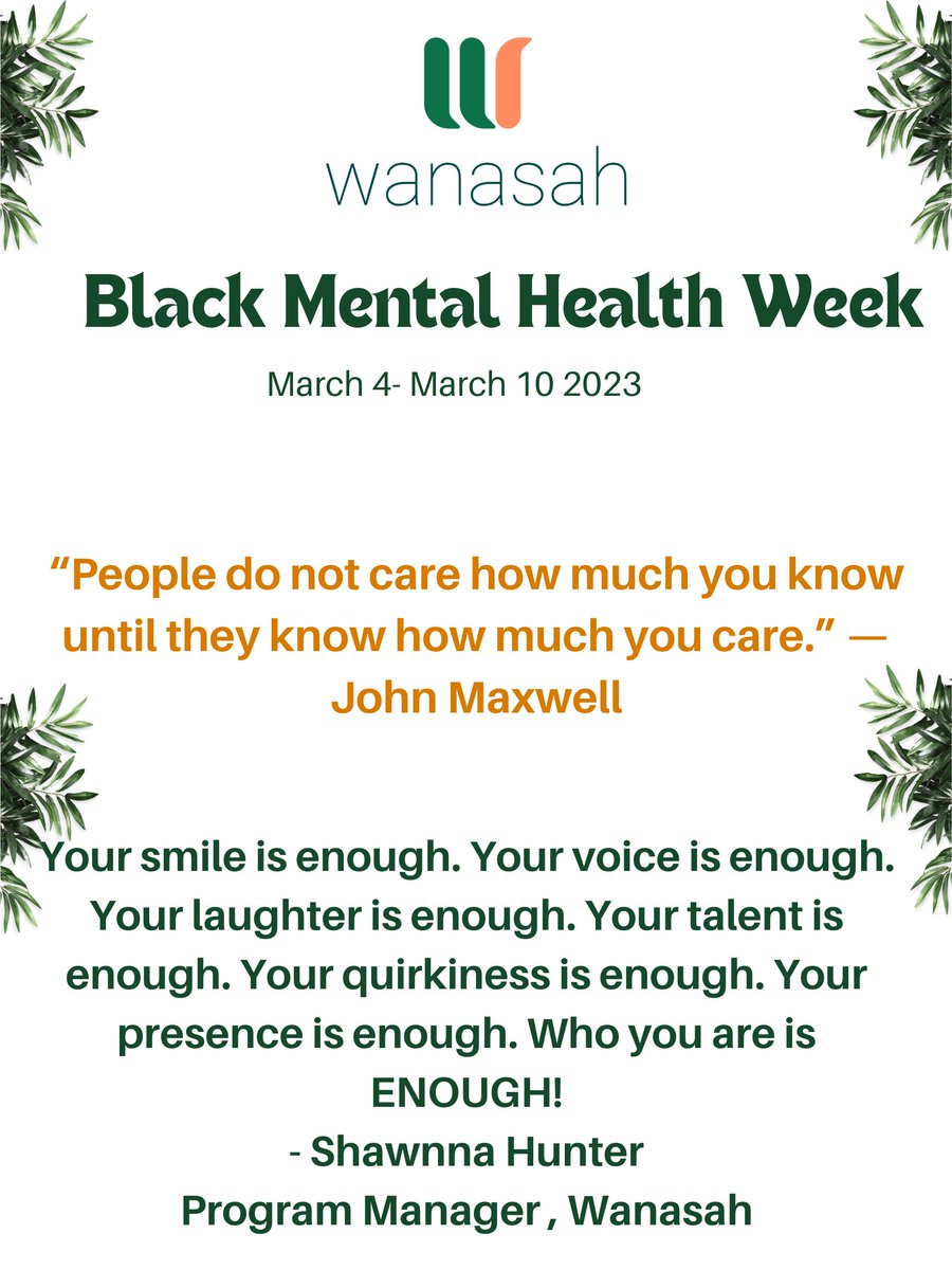Because one week of Black Mental Health Week is not enough...

EXTENDED :)