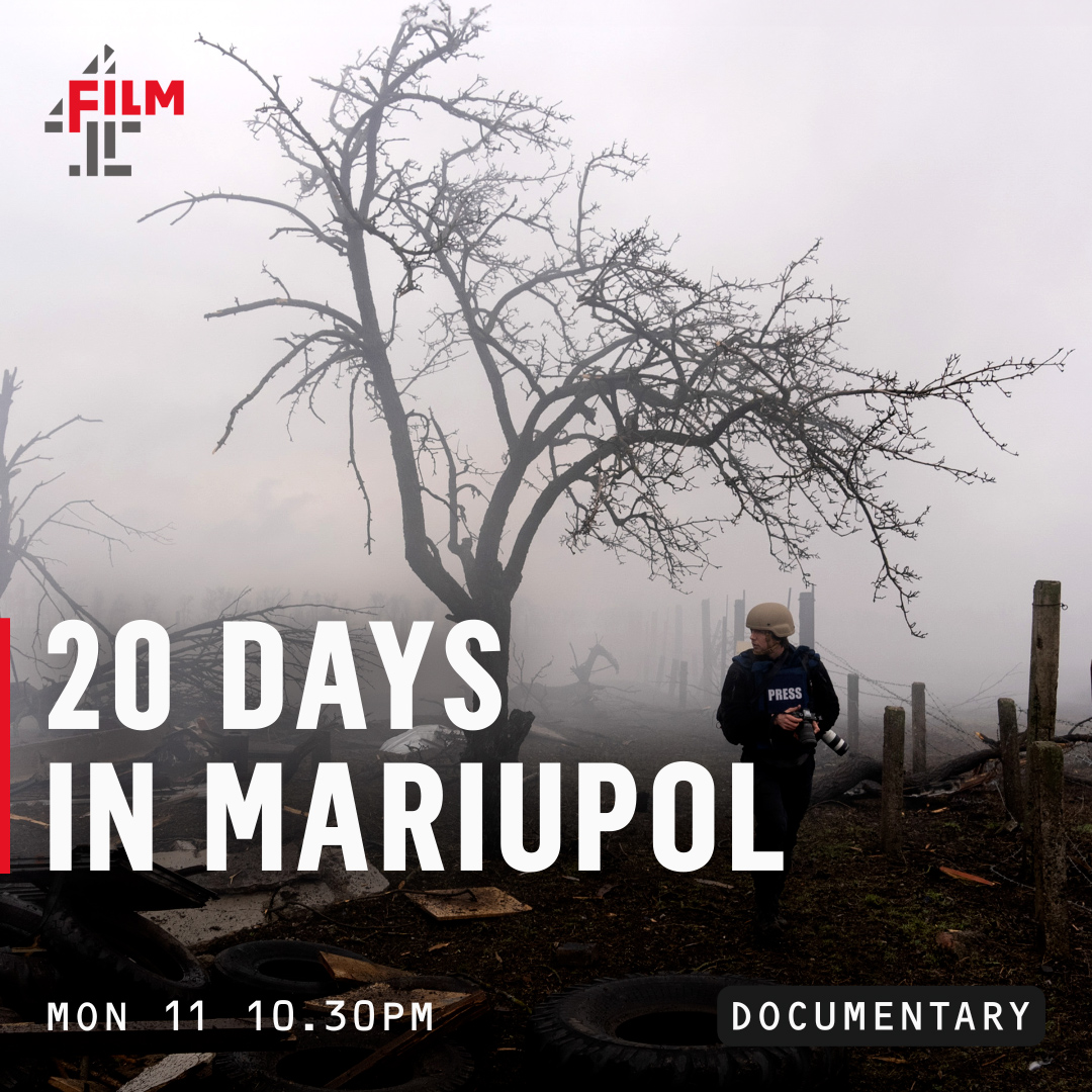 The #Oscar winner for Best Documentary, 20 Days in Mariupol, is an eyewitness account of the Russian siege on the Ukrainian city, shot by war reporter @mstyslavchernov. See it tonight on @Channel4 at 10.30pm and stream after.