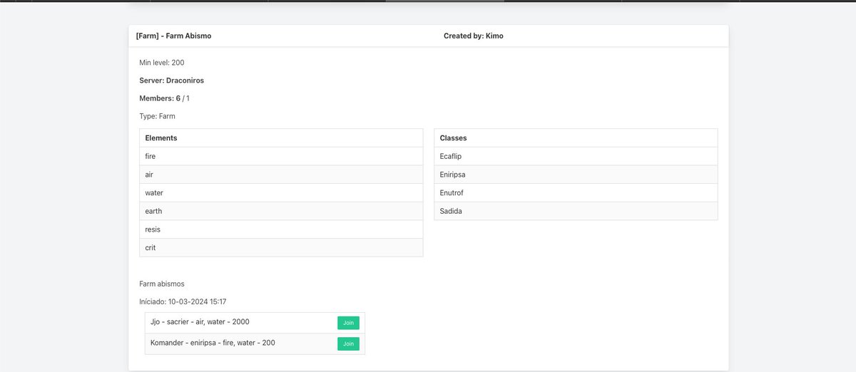 Dofus party search - BETA tweet media