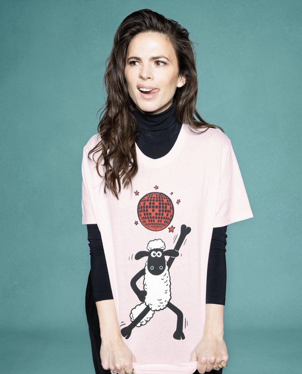 📲• Hayley Atwell via instagram “Red Nose Day is this Friday 15 March! You can show your support by grabbing a cracking chari-tee from @TKMaxx_UK The range features iconic Aardman Animation characters like @shaunthesheep and every item sold includes a donation to @comicrelief”