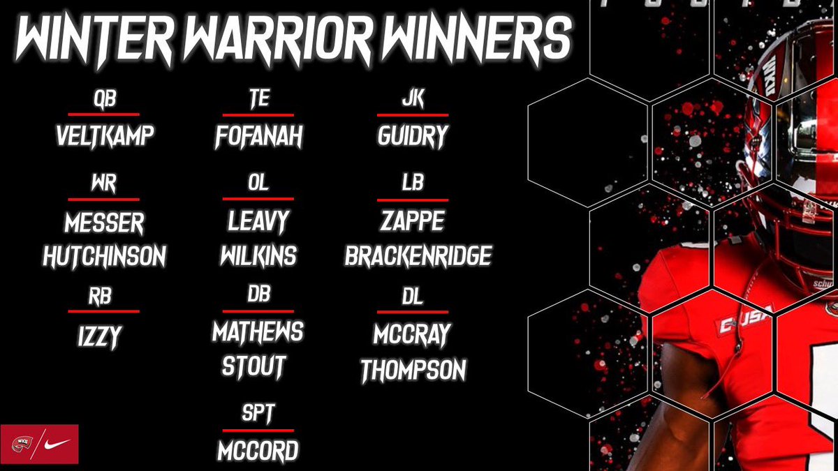 Winter Warrior Competiton Winners 
😈💪🚨

#WIT