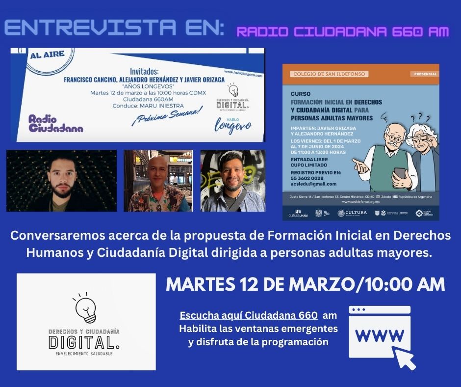 Vengan.

imer.mx/ciudadana660/

12 de marzo, 10 am