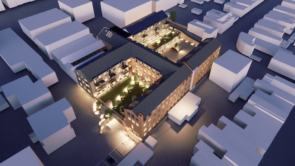 BroxArch's tweet photo. We are pleased to see our scheme for the former Gomme (G Plan) furniture factory in High Wycombe now in for planning and awaiting a decision. The proposals look to create a mixed-use development of 6 office units, 1 flexible community space and 47 residential apartments. https://t.co/4am1e8cOgQ