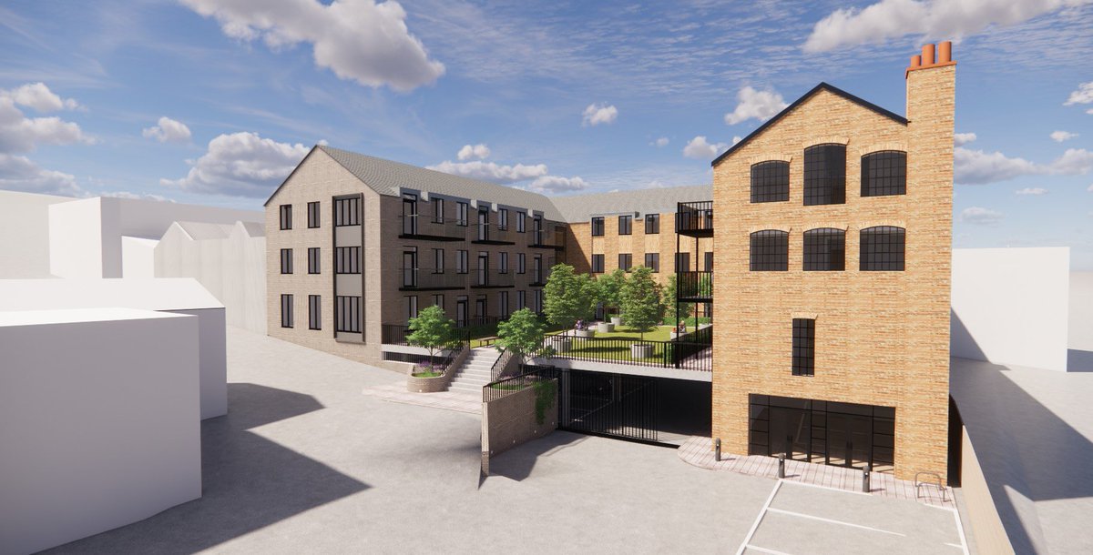 BroxArch's tweet photo. We are pleased to see our scheme for the former Gomme (G Plan) furniture factory in High Wycombe now in for planning and awaiting a decision. The proposals look to create a mixed-use development of 6 office units, 1 flexible community space and 47 residential apartments. https://t.co/4am1e8cOgQ